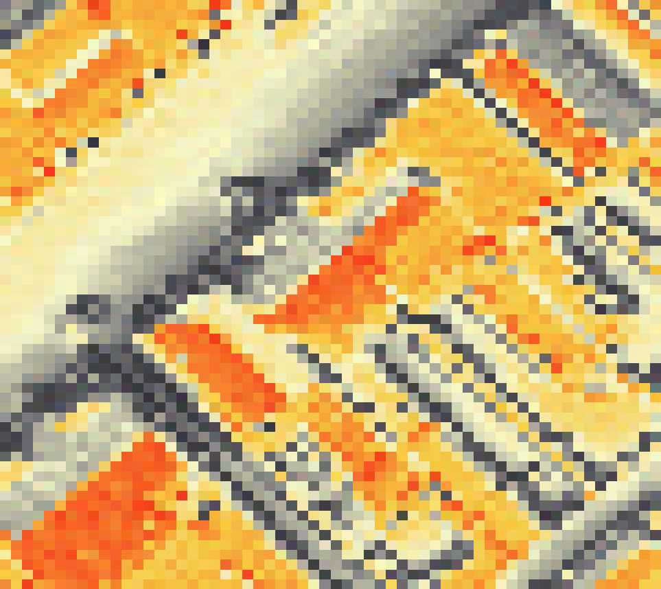 PV-irradiatie op daksegment ingezoomd met intensiteitsverdeling van zonlicht