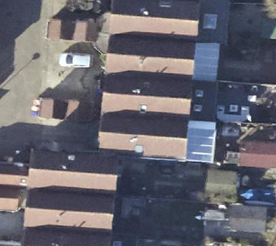 True ortho luchtfoto van Julianadorp met zicht op woning