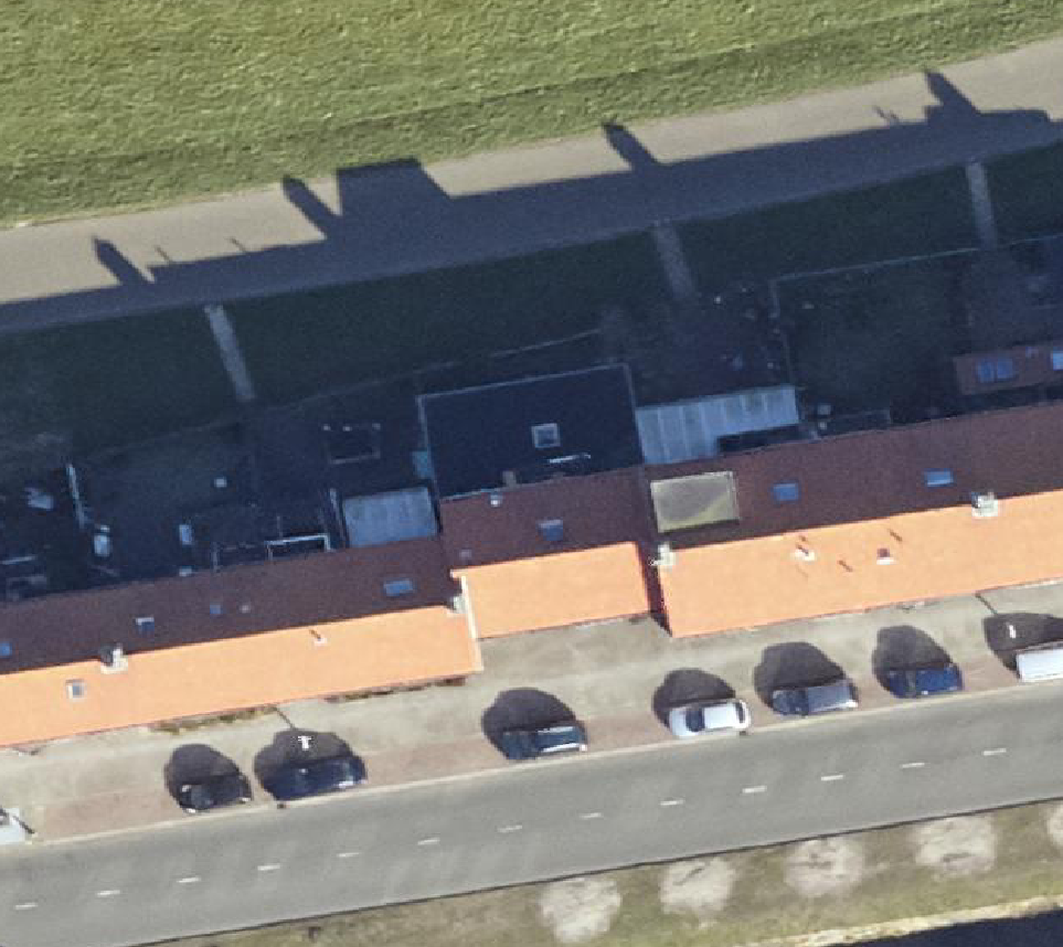True ortho Luchtfoto op daksegment