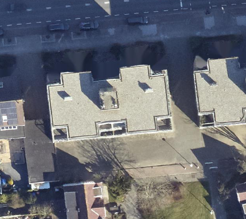 True ortho Luchtfoto op daksegment