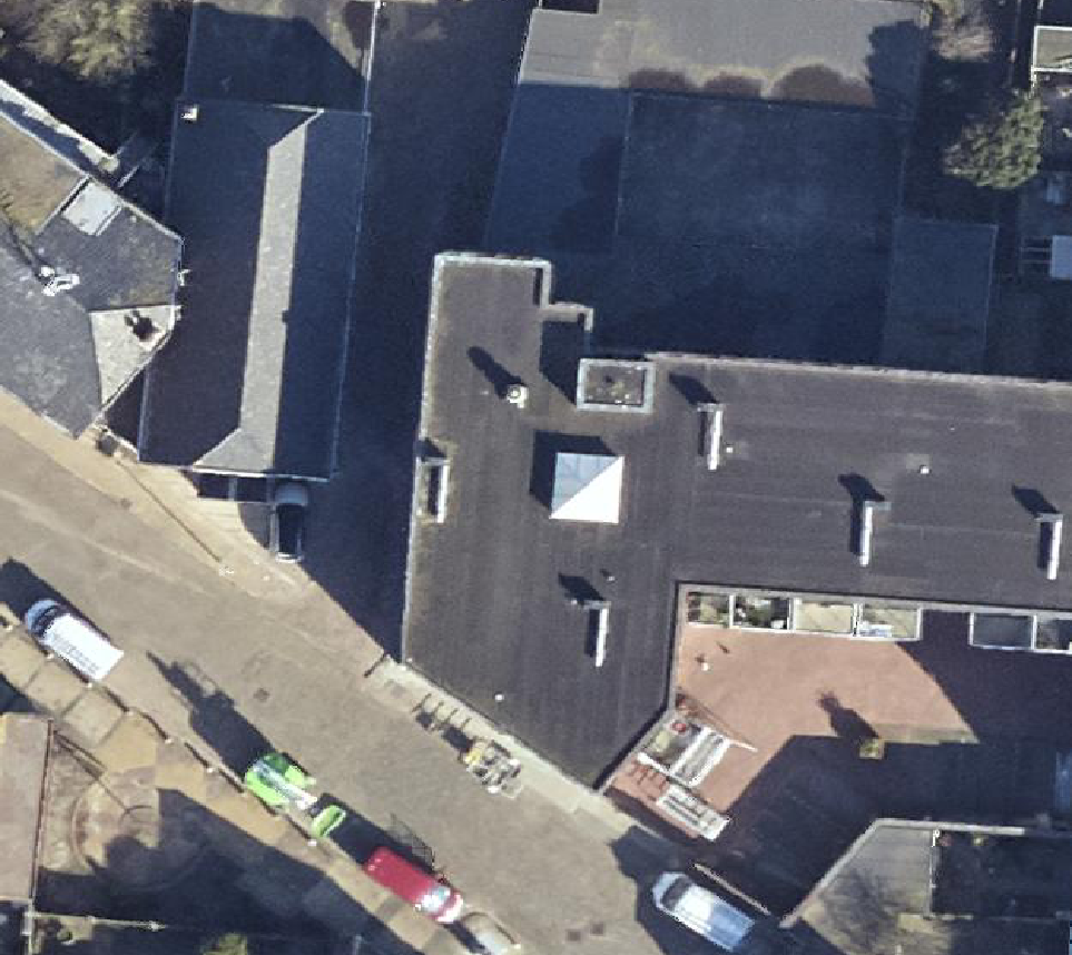 True ortho Luchtfoto op daksegment
