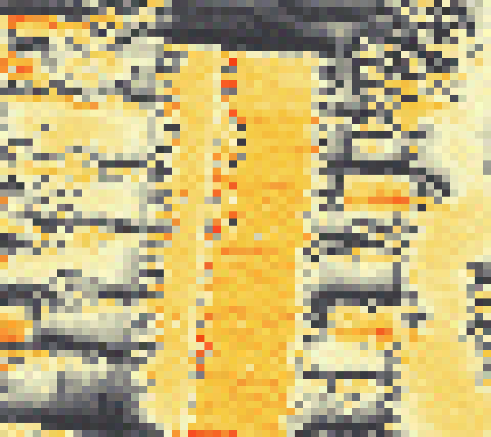 PV-irradiatie op daksegment ingezoomd met intensiteitsverdeling van zonlicht