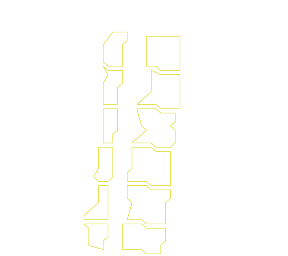 Daksegment ingezoomd met contourlijnen en structuurweergave