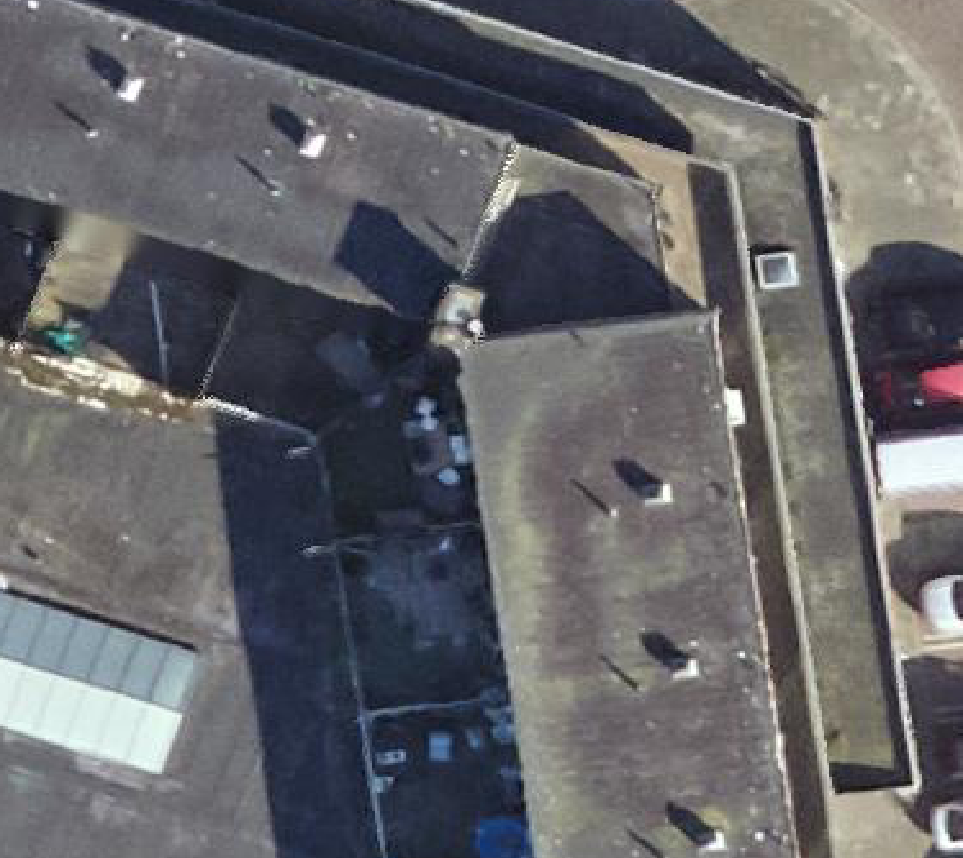True ortho luchtfoto van Den Helder met zicht op woning