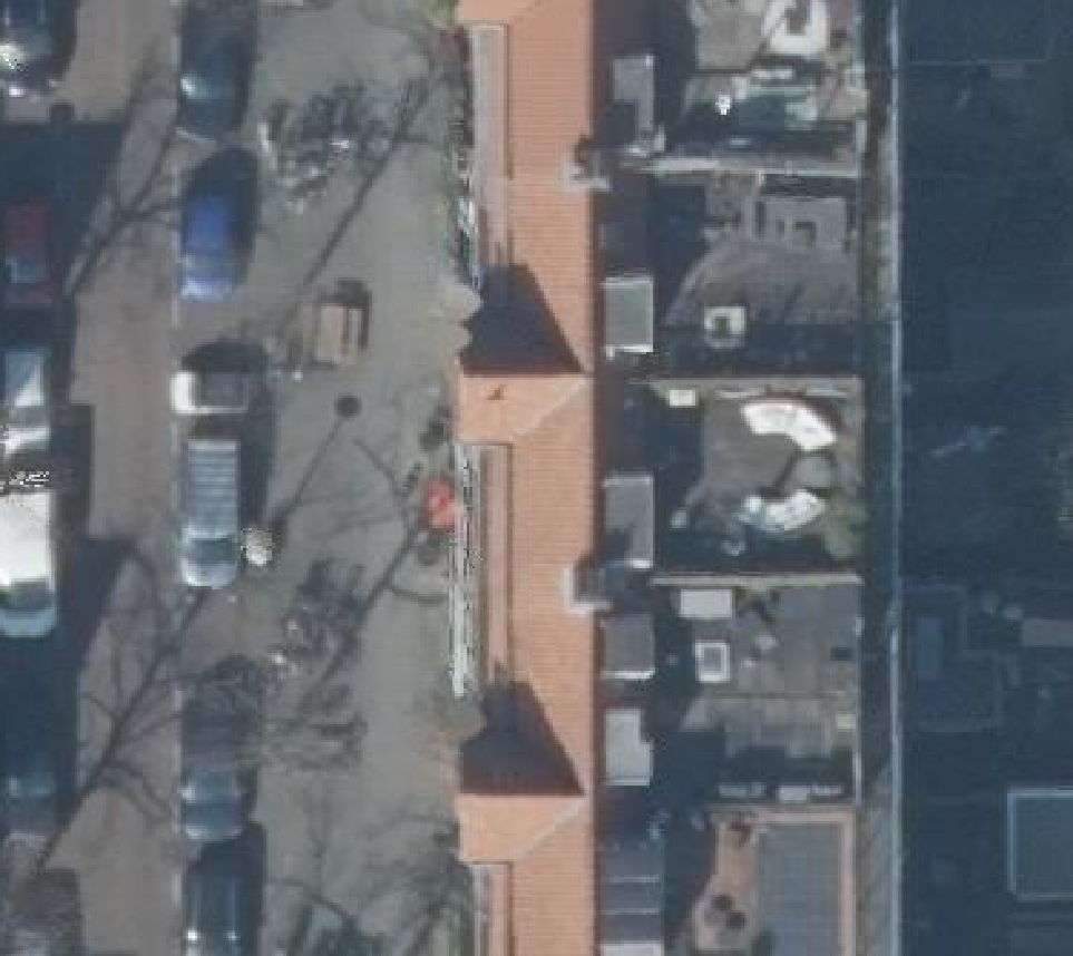 True ortho luchtfoto van Amsterdam met zicht op woning