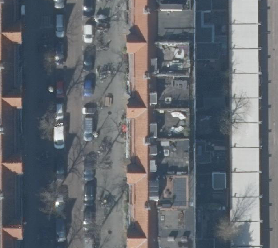 True ortho Luchtfoto op daksegment