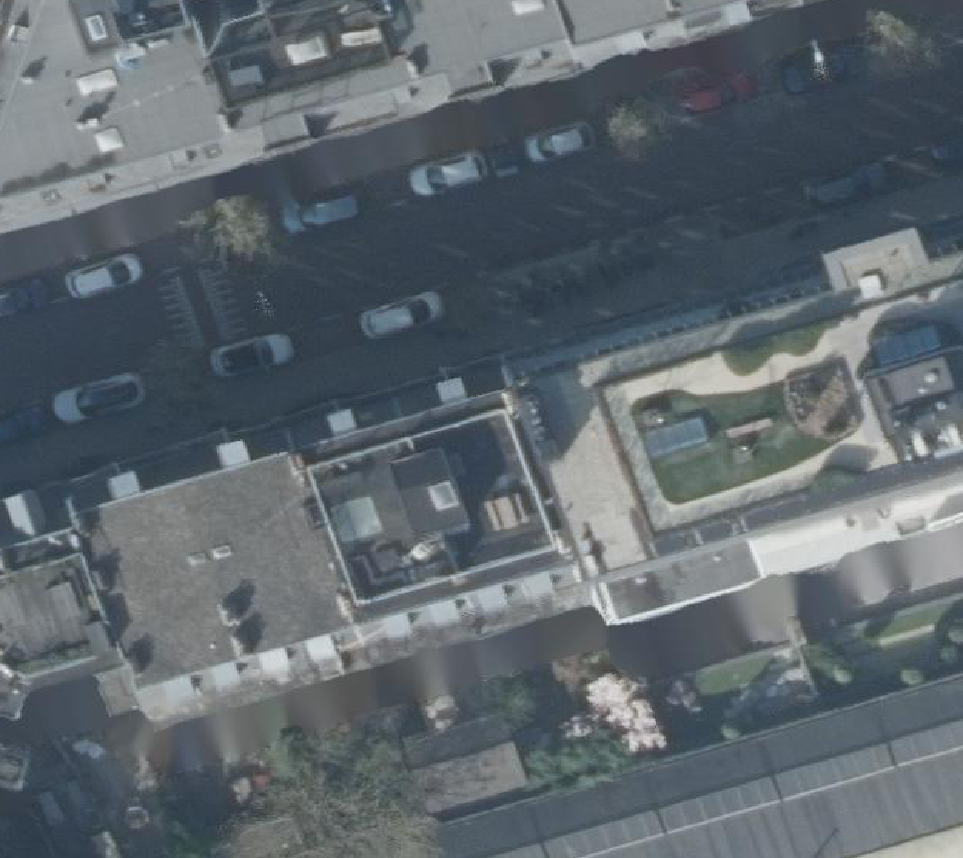 True ortho Luchtfoto op daksegment