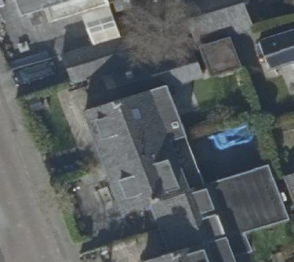 True ortho luchtfoto van Abcoude met zicht op woning