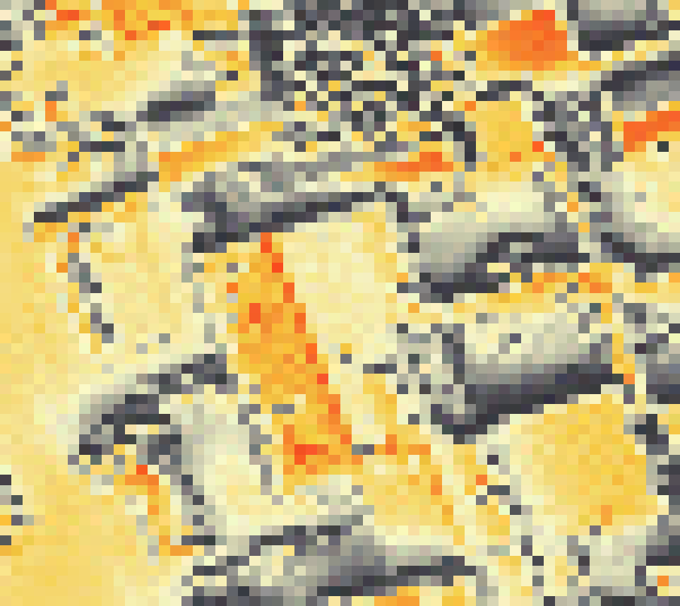 PV-irradiatie op daksegment ingezoomd met intensiteitsverdeling van zonlicht