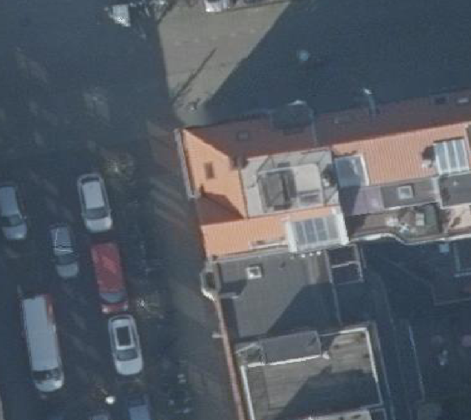 True ortho luchtfoto van Amsterdam met zicht op woning