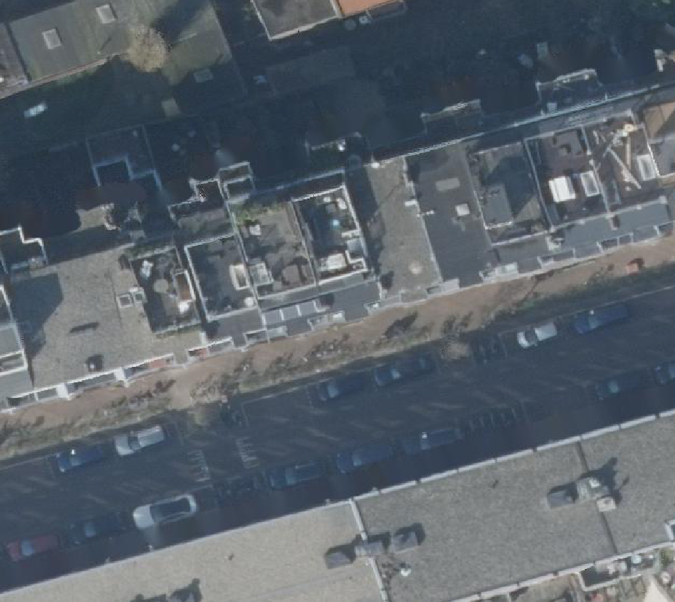 True ortho Luchtfoto op daksegment