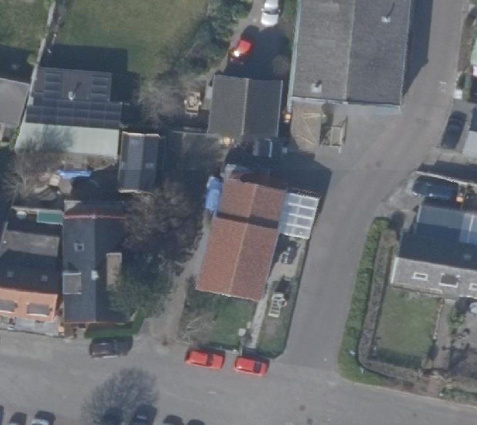 True ortho Luchtfoto op daksegment