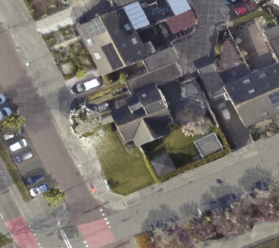 True ortho Luchtfoto op daksegment