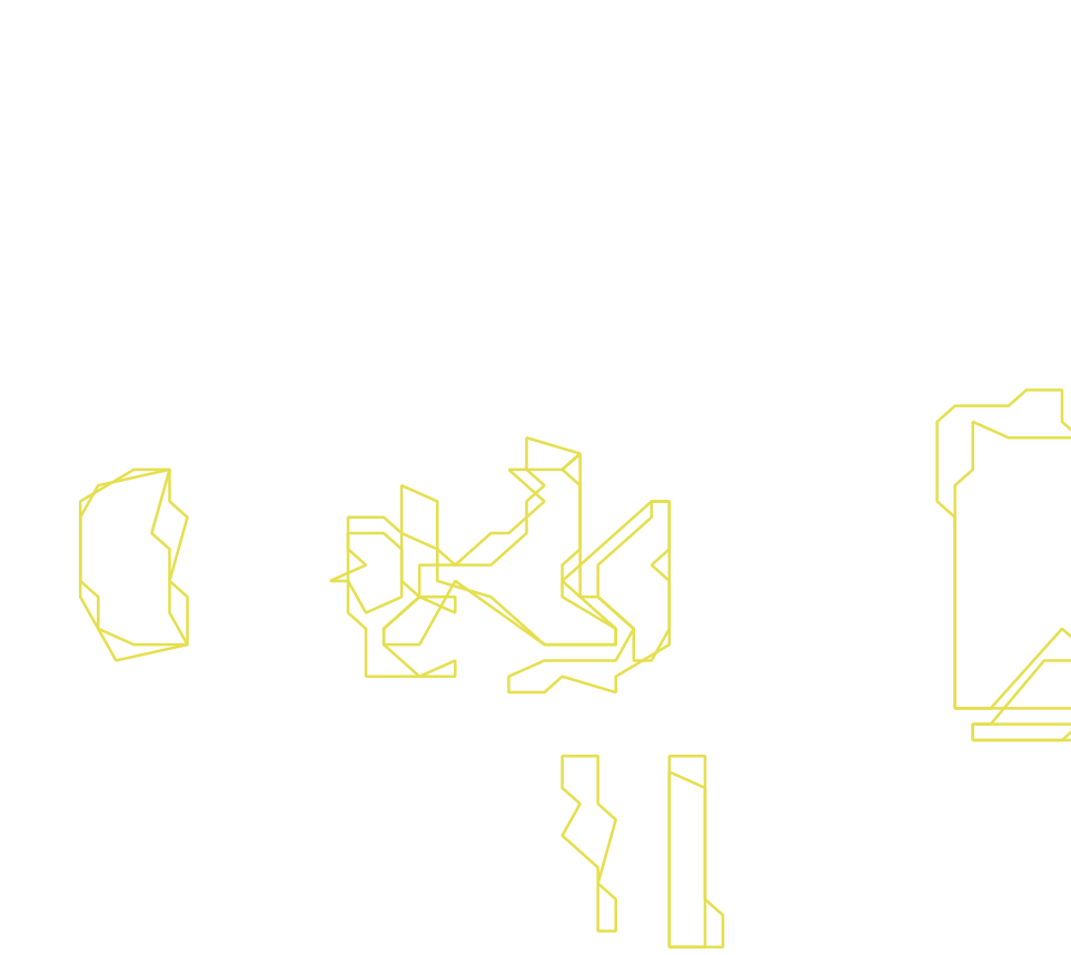 Daksegment ingezoomd met contourlijnen en structuurweergave