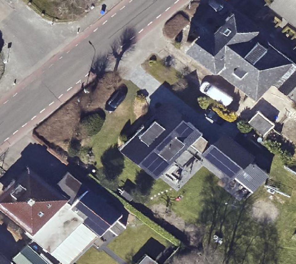 True ortho Luchtfoto op daksegment
