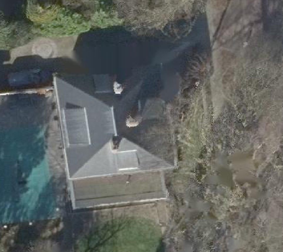 True ortho luchtfoto van Helmond met zicht op woning