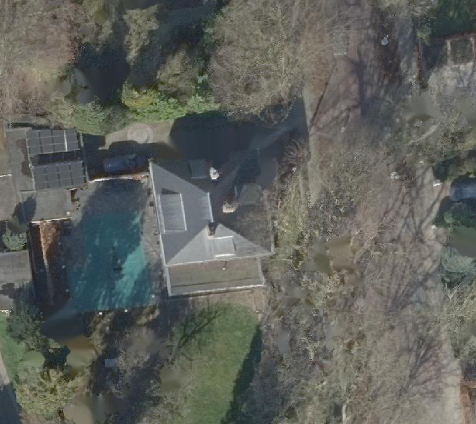 True ortho Luchtfoto op daksegment