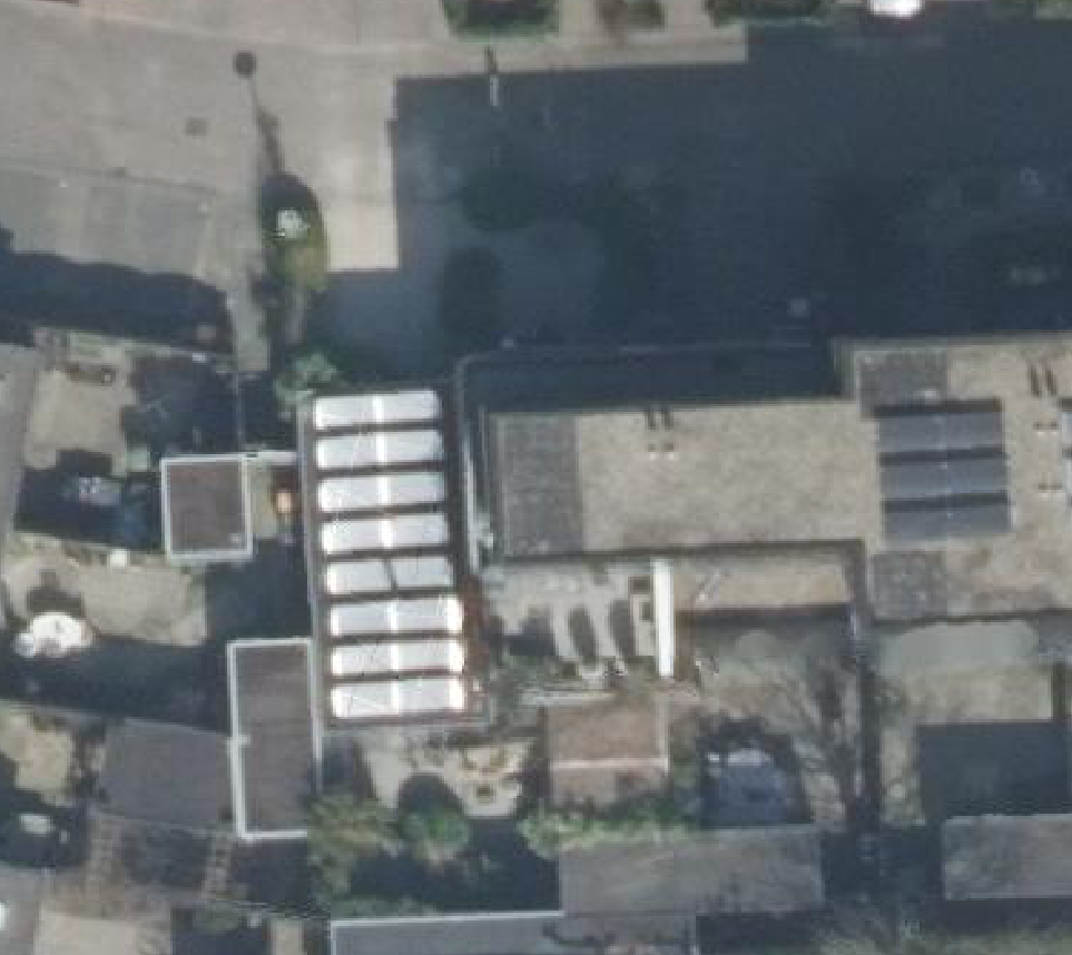 True ortho luchtfoto van Hoevelaken met zicht op woning