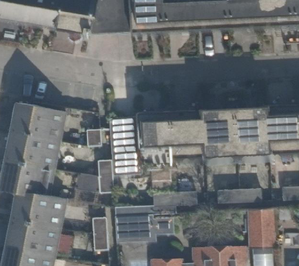 True ortho Luchtfoto op daksegment