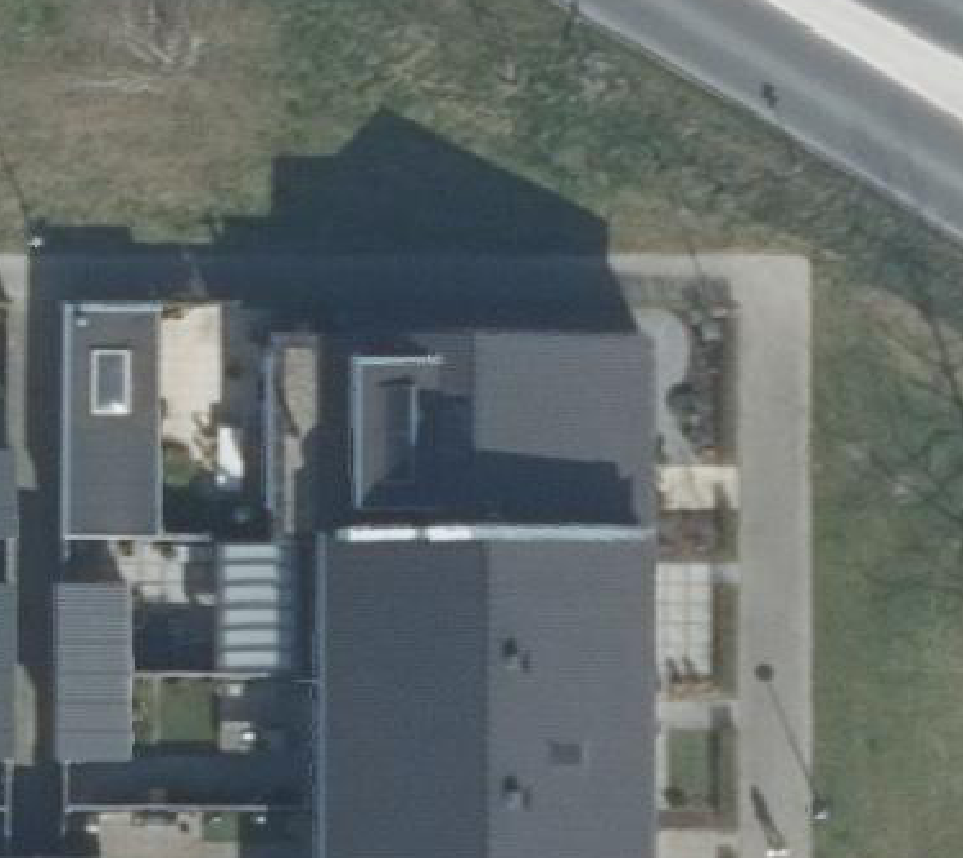True ortho luchtfoto van Hoevelaken met zicht op woning