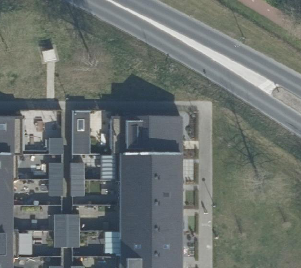 True ortho Luchtfoto op daksegment