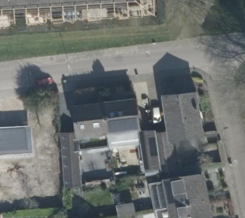 True ortho Luchtfoto op daksegment