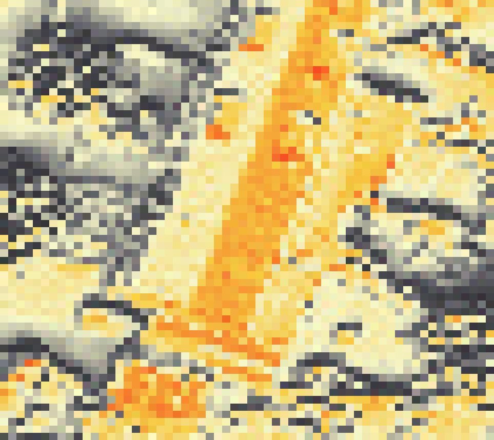 PV-irradiatie op daksegment ingezoomd met intensiteitsverdeling van zonlicht