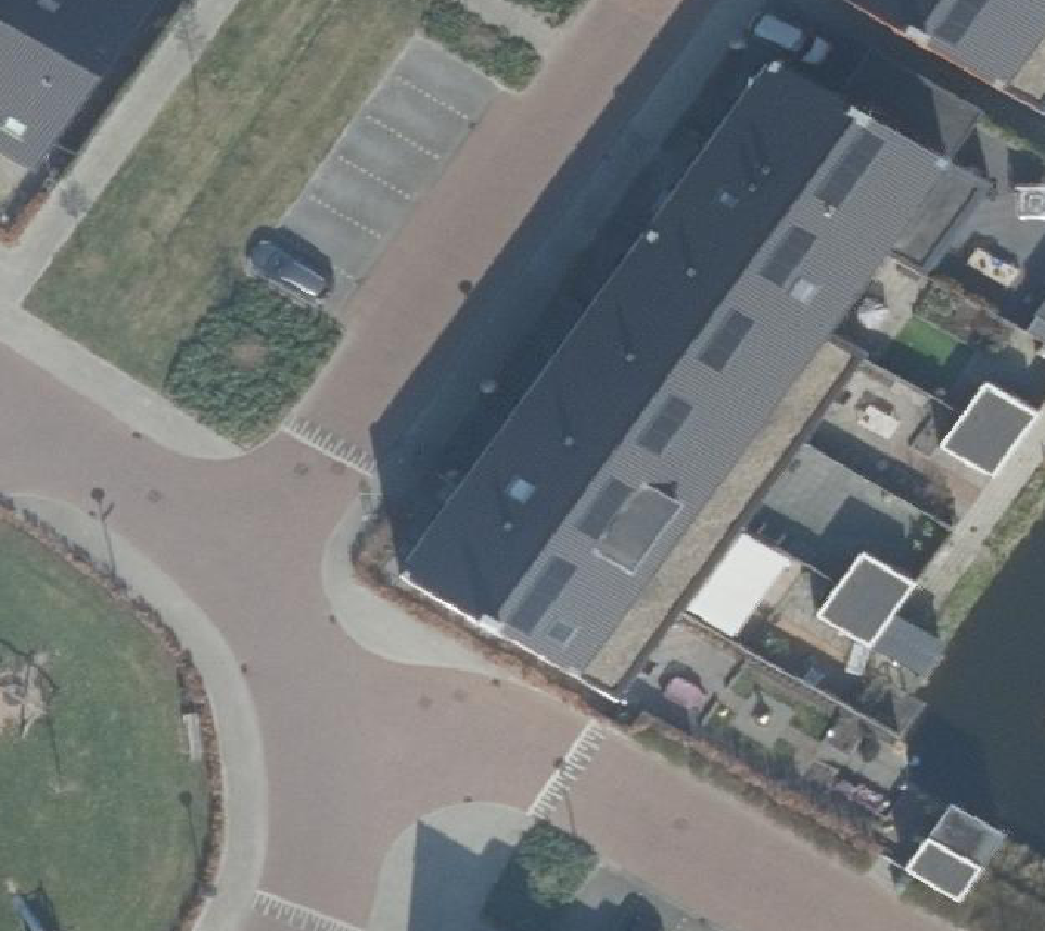 True ortho Luchtfoto op daksegment