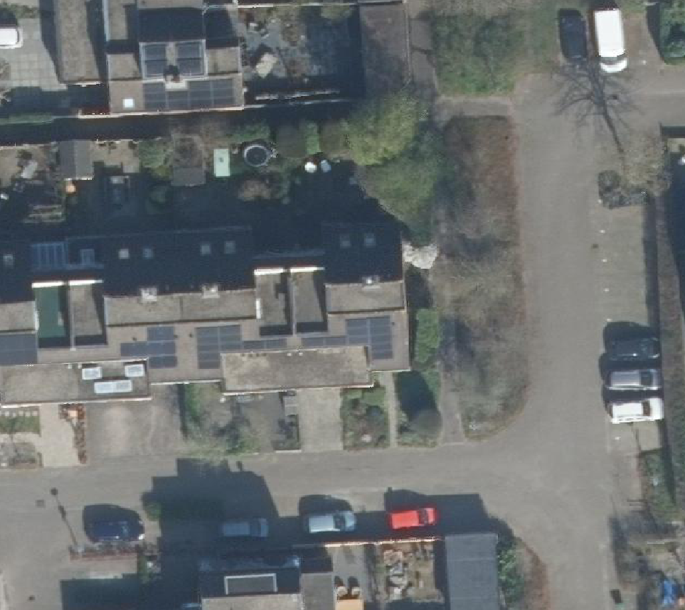 True ortho Luchtfoto op daksegment