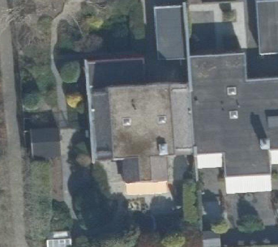 True ortho luchtfoto van Hoevelaken met zicht op woning