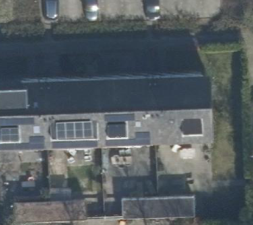 True ortho luchtfoto van Hoevelaken met zicht op woning
