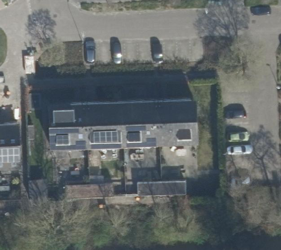 True ortho Luchtfoto op daksegment