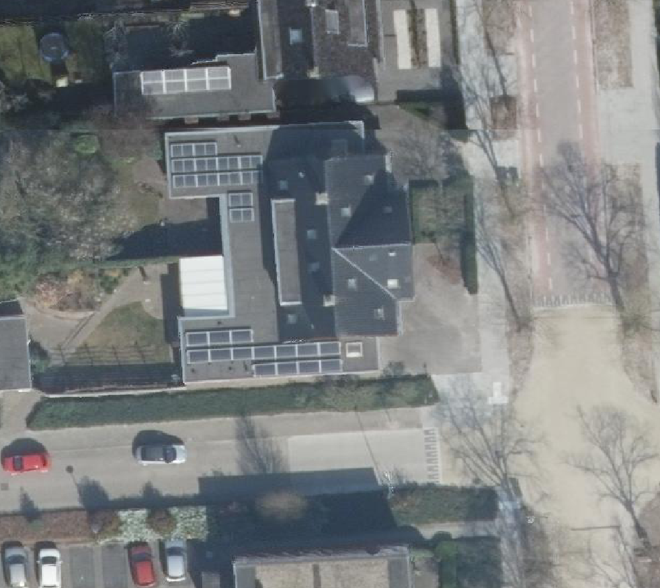 True ortho Luchtfoto op daksegment