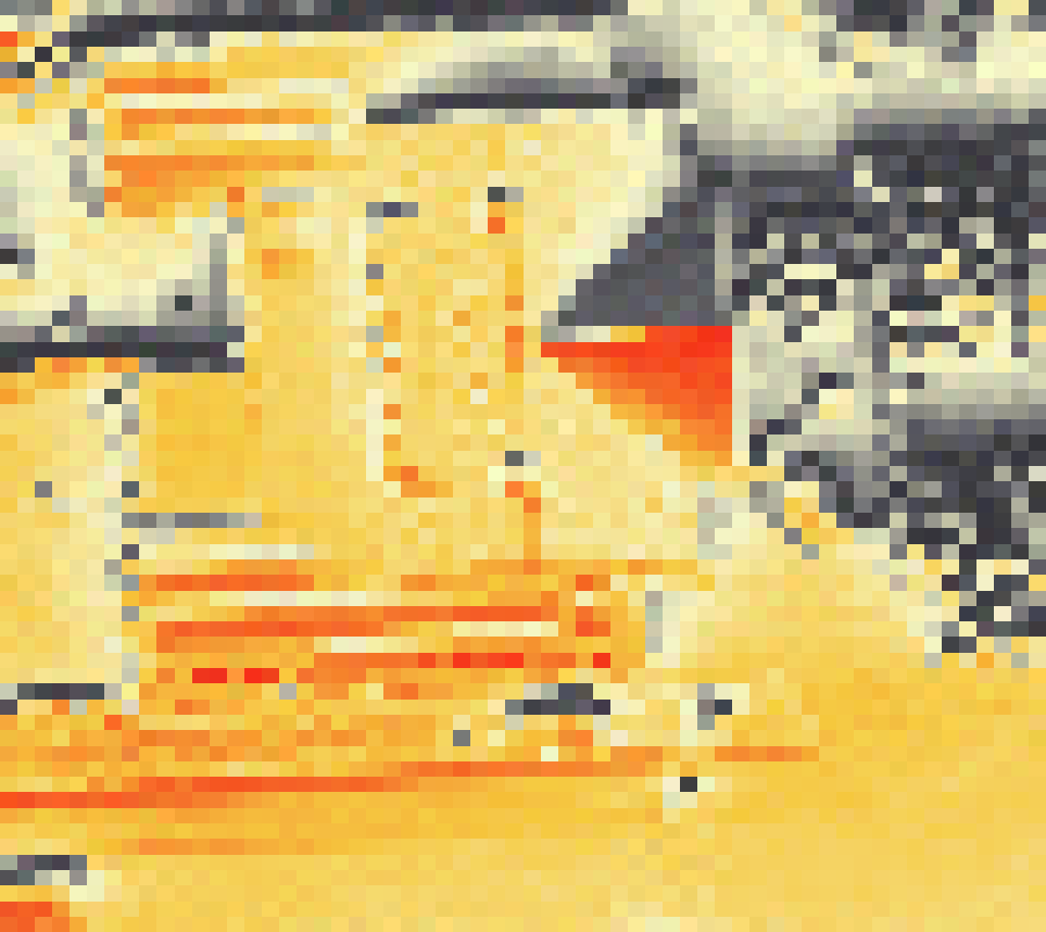 PV-irradiatie op daksegment ingezoomd met intensiteitsverdeling van zonlicht