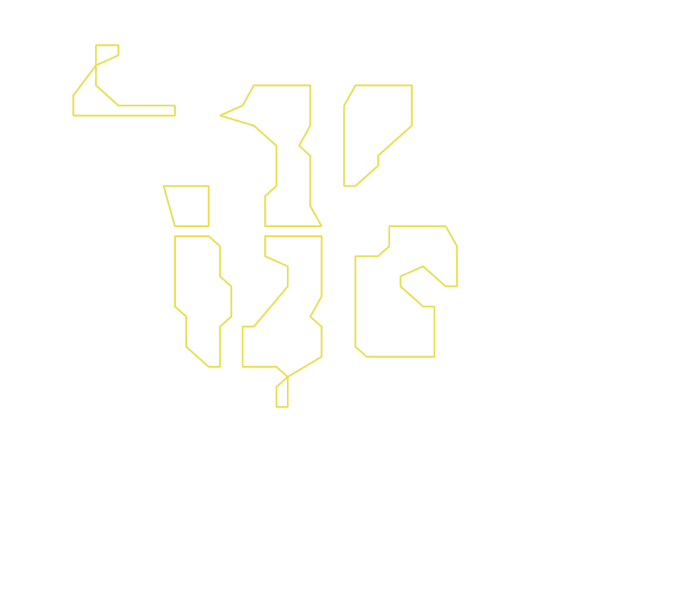 Daksegment ingezoomd met contourlijnen en structuurweergave
