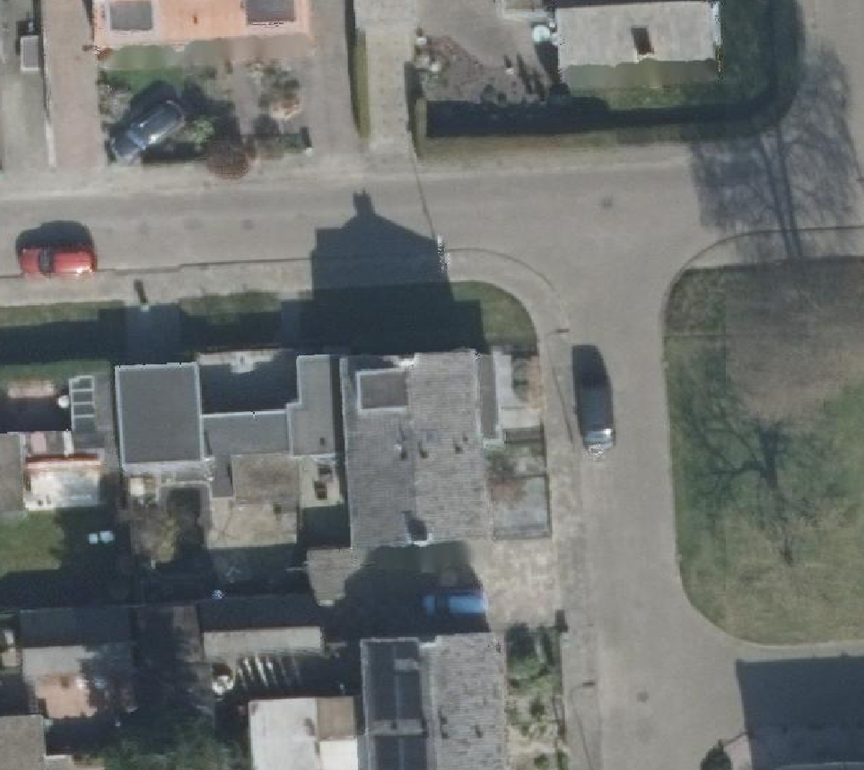 True ortho Luchtfoto op daksegment