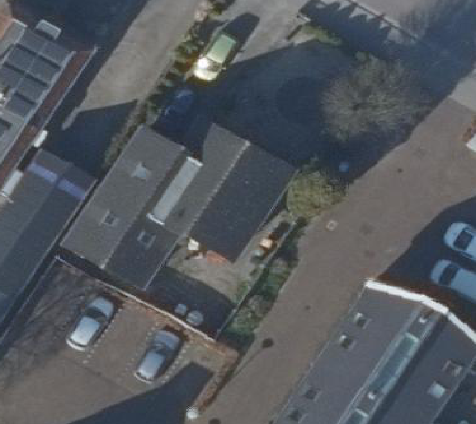 True ortho luchtfoto van Nieuwe Niedorp met zicht op woning