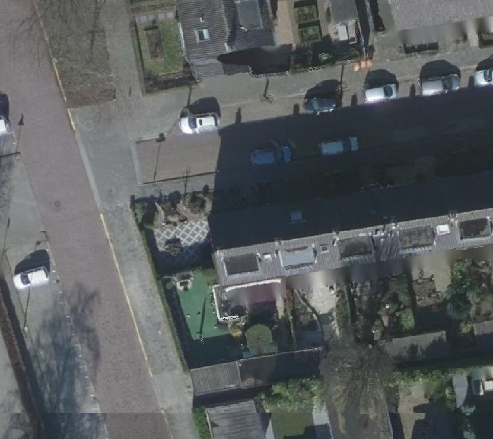 True ortho Luchtfoto op daksegment