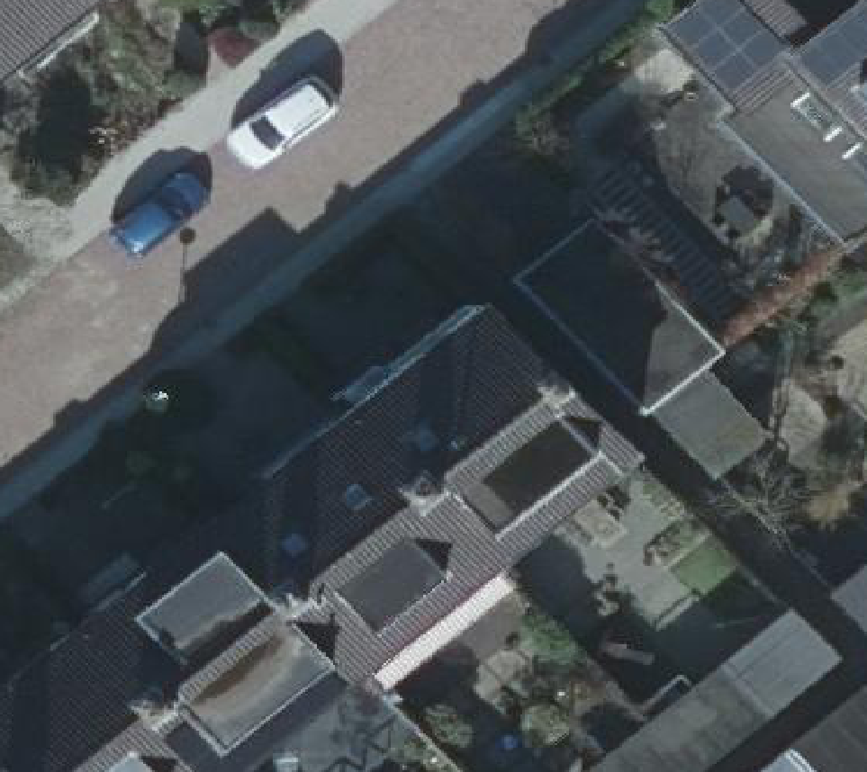 True ortho luchtfoto van Dordrecht met zicht op woning