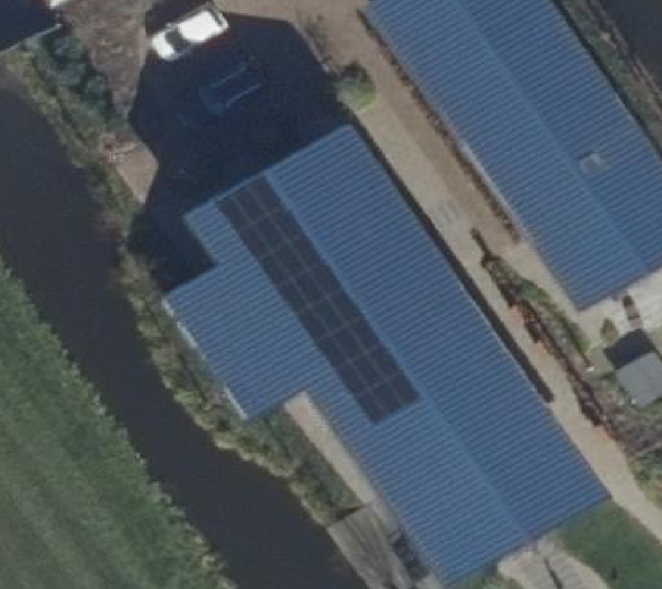 True ortho luchtfoto van Polsbroek met zicht op woning