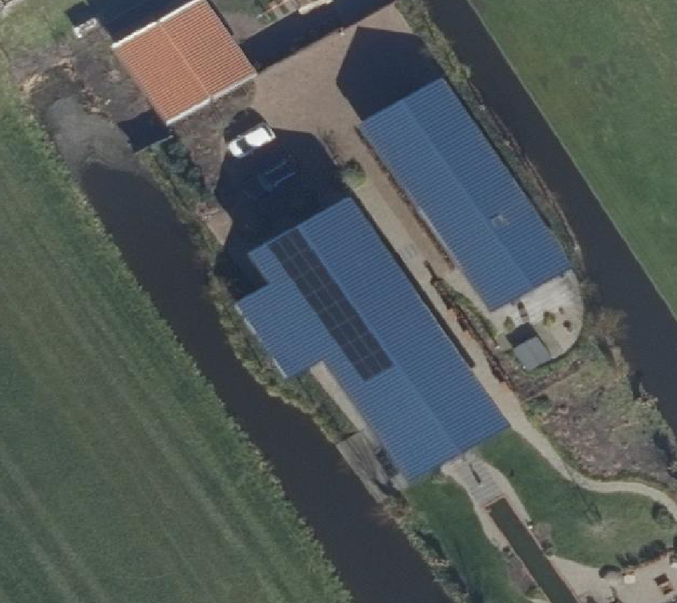 True ortho Luchtfoto op daksegment