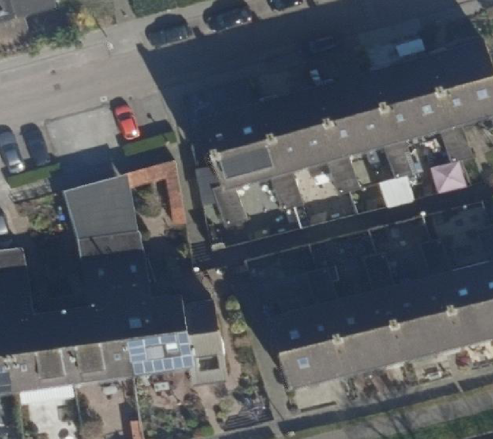 True ortho Luchtfoto op daksegment