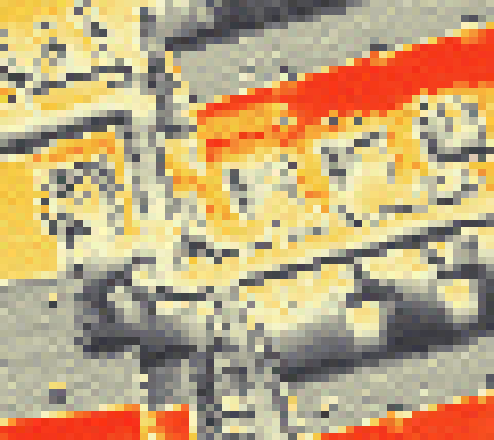 PV-irradiatie op daksegment ingezoomd met intensiteitsverdeling van zonlicht