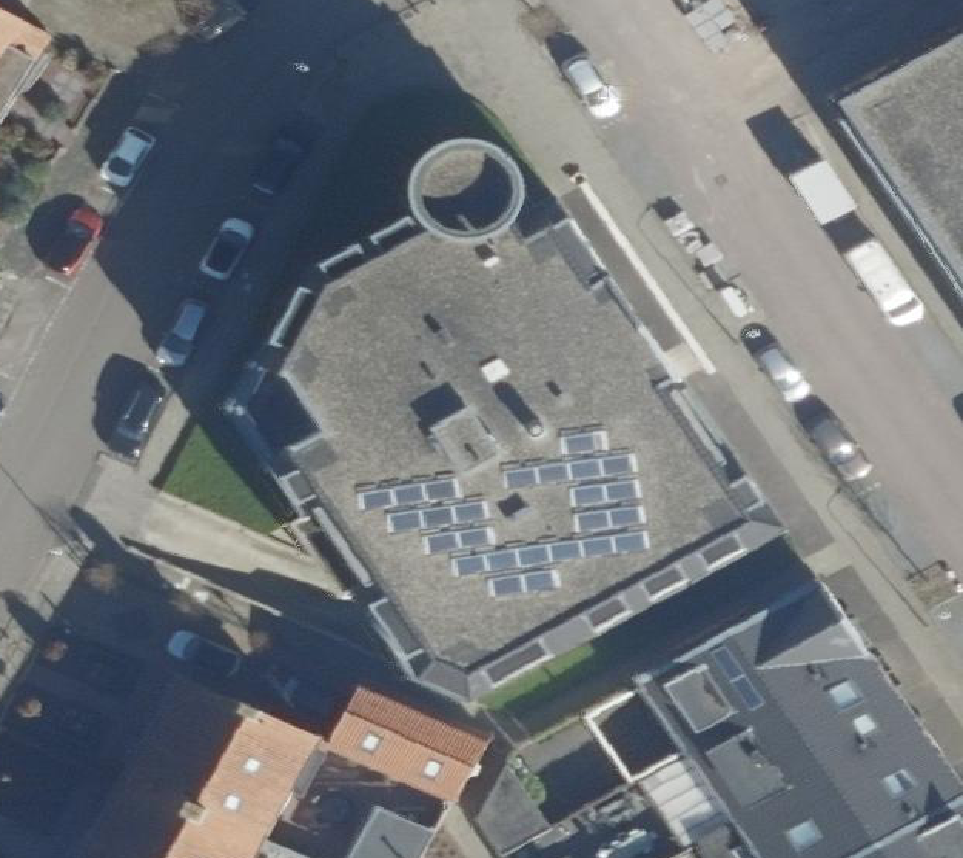 True ortho Luchtfoto op daksegment