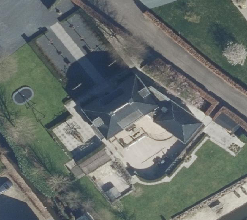 True ortho Luchtfoto op daksegment