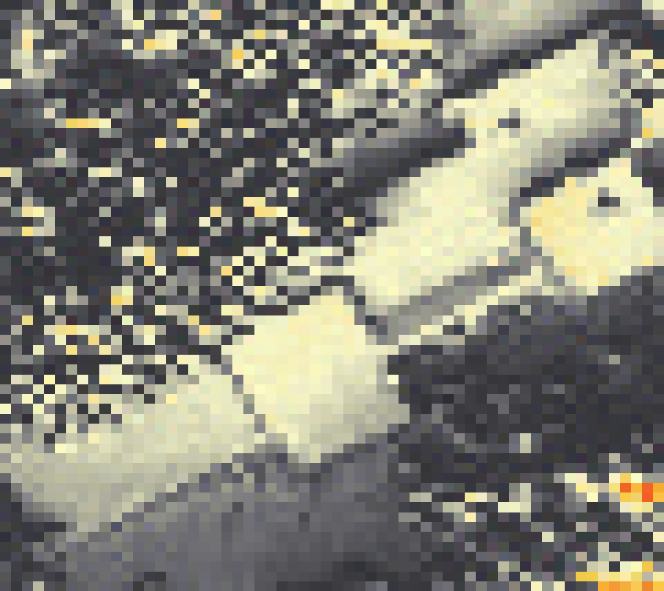 PV-irradiatie op daksegment ingezoomd met intensiteitsverdeling van zonlicht