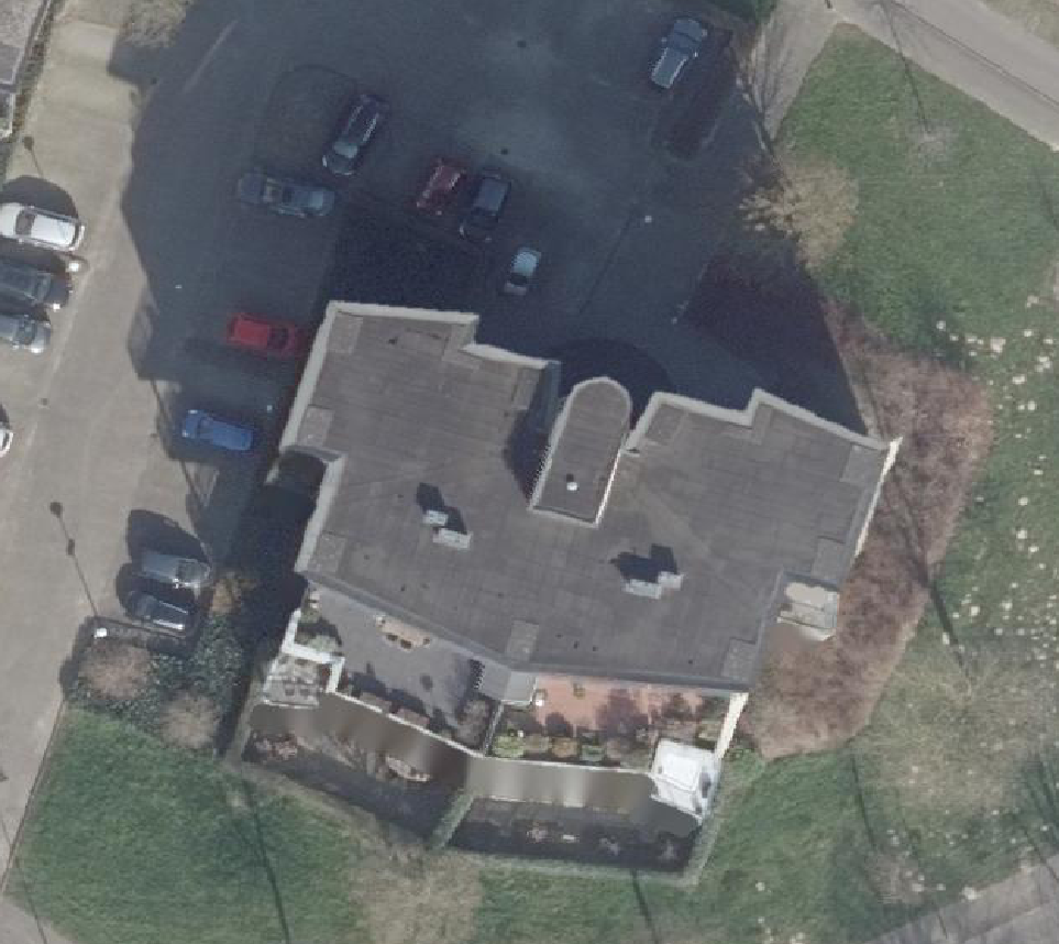 True ortho Luchtfoto op daksegment