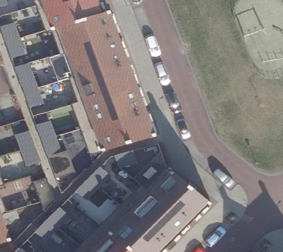 True ortho Luchtfoto op daksegment