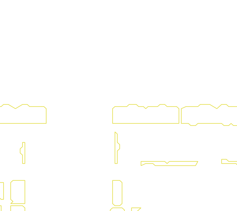 Daksegment met contourlijnen en structuurweergave
