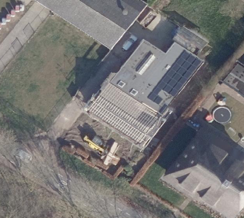 True ortho Luchtfoto op daksegment
